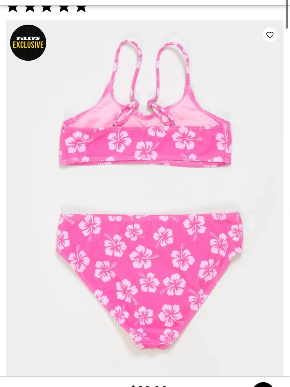 Tilly's Pink Floral Girls' Bikini Set